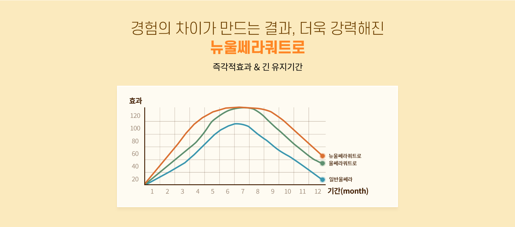 즉각적효과 ＆ 긴 유지기간 
